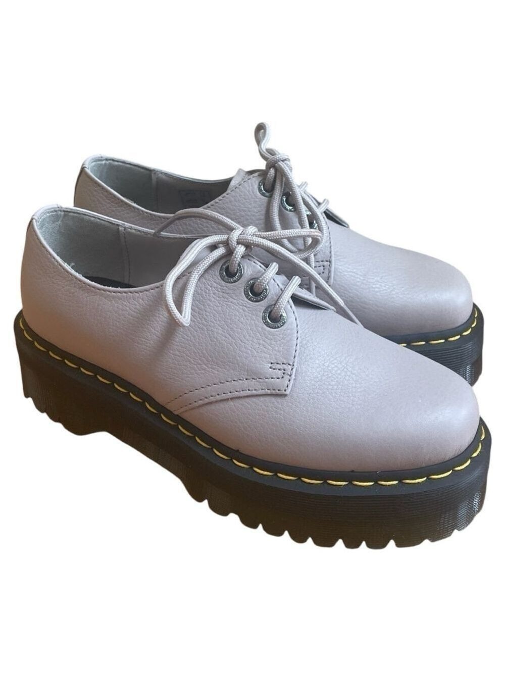 DR. MARTENS 31167 PLATFORM OXFORDS SHOES PINKY BEIGE BLUSH WOMENS Sz 39 US 8